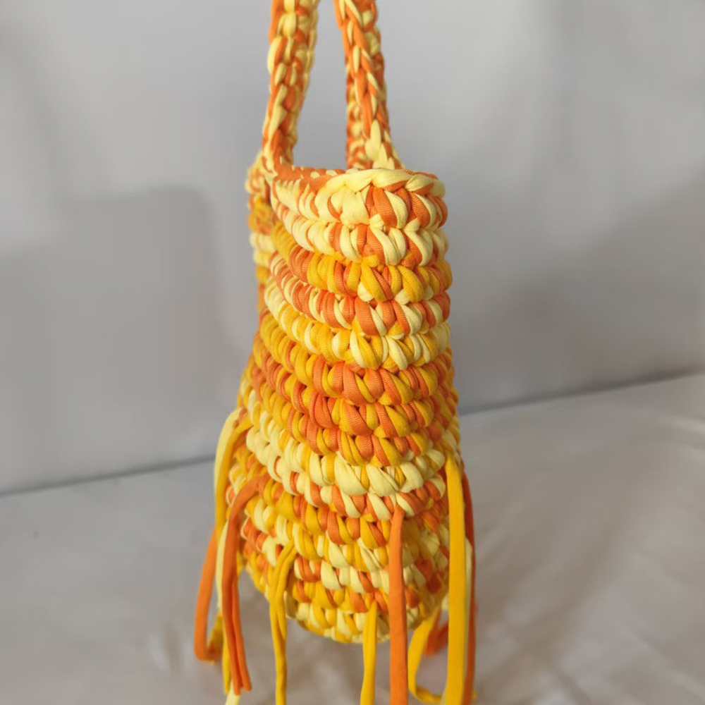 Sac Fourre-Tout Tissé Multicolore Style Vacances Pour Femme Image5