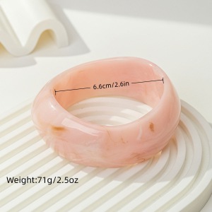Bracelets Pour Femmes En Résine À Dégradé De Couleurs Et De Forme Irrégulière h5 Image2