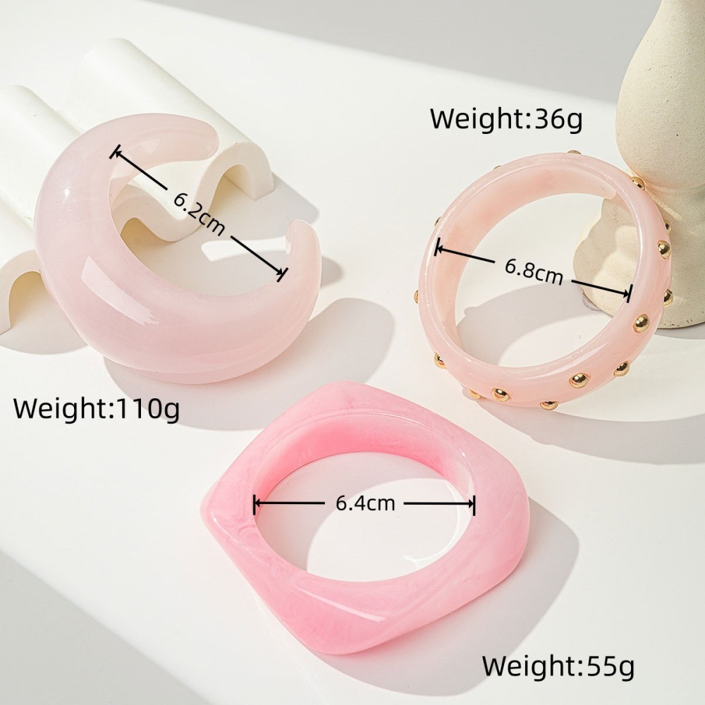 Bracelets Pour Femmes En Résine À Motif D'Éclairs Et Dégradé De Couleurs Image4