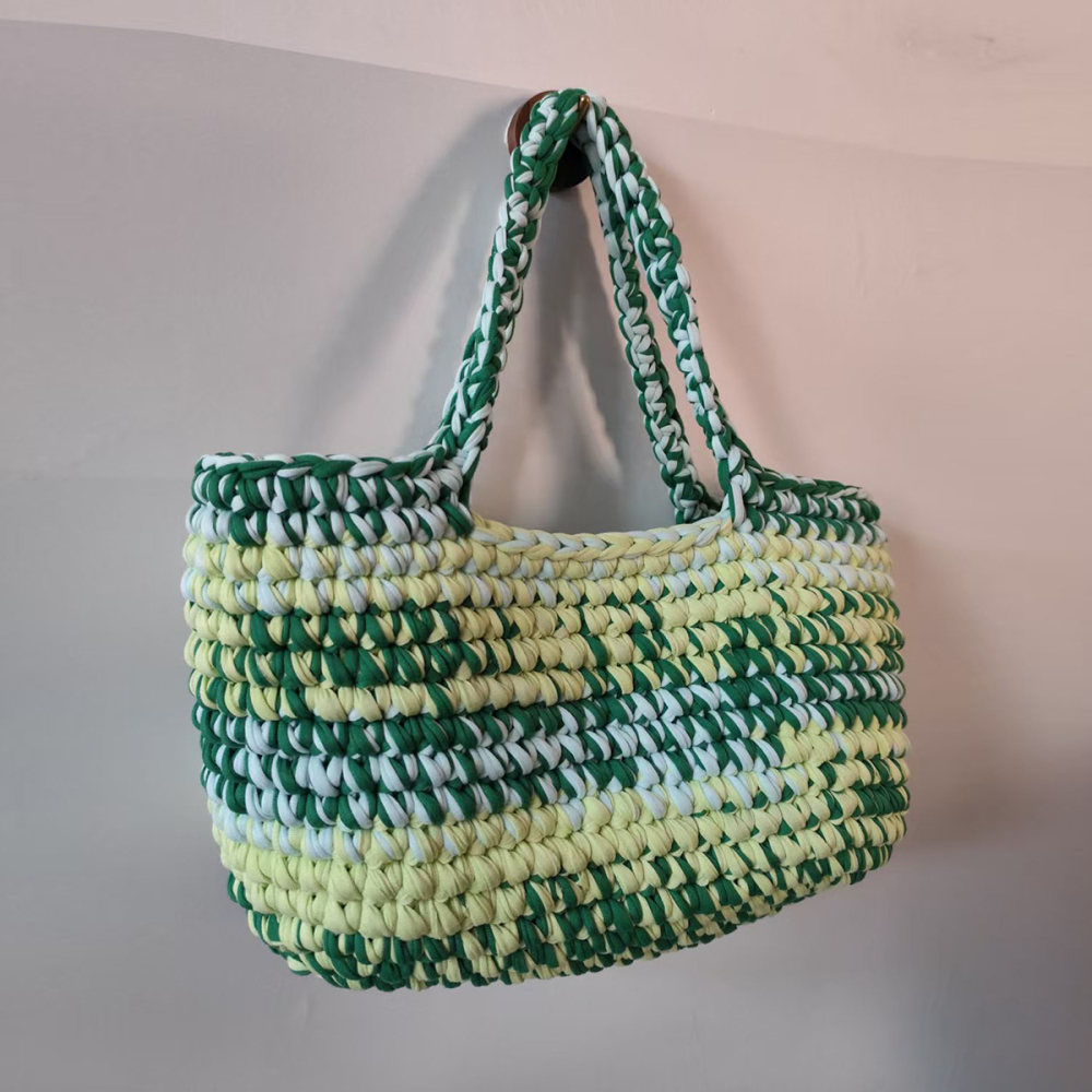 Sac Fourre-Tout Femme Tissé Multicolore Style Vacances Image2