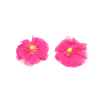 Boucles d'oreilles puces pour femmes, collection romantique, motif floral.