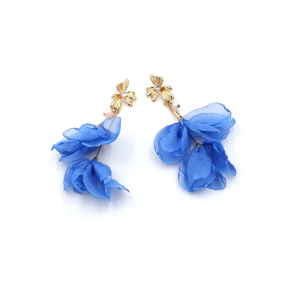 Boucles D'Oreilles Pendantes Pour Femme, Motif Floral Romantique Image3