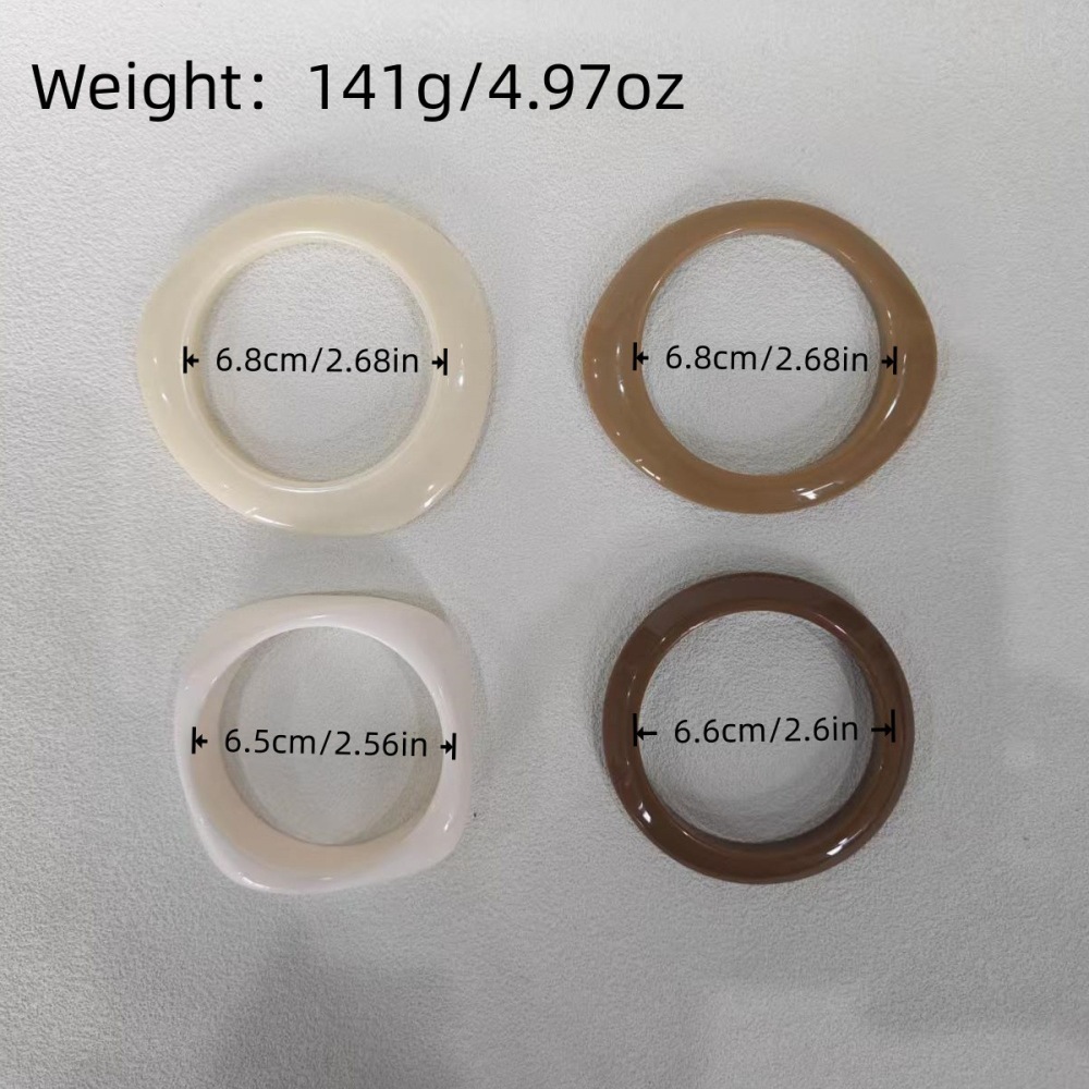 Ensembles De Bracelets Pour Femmes En Résine De Couleur Unie Image5