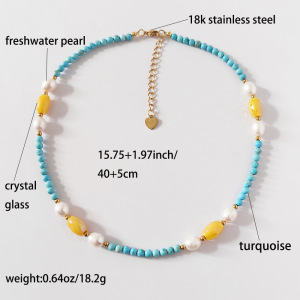 Colliers De Perles Rétro Pour Femmes, En Pierres Naturelles Et Cristaux h5 