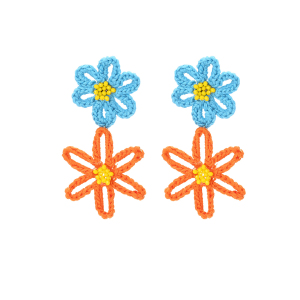 Boucles D'Oreilles Pendantes Pour Femmes En Fil À Fleurs Douces De La Série Romantique h5 Image2