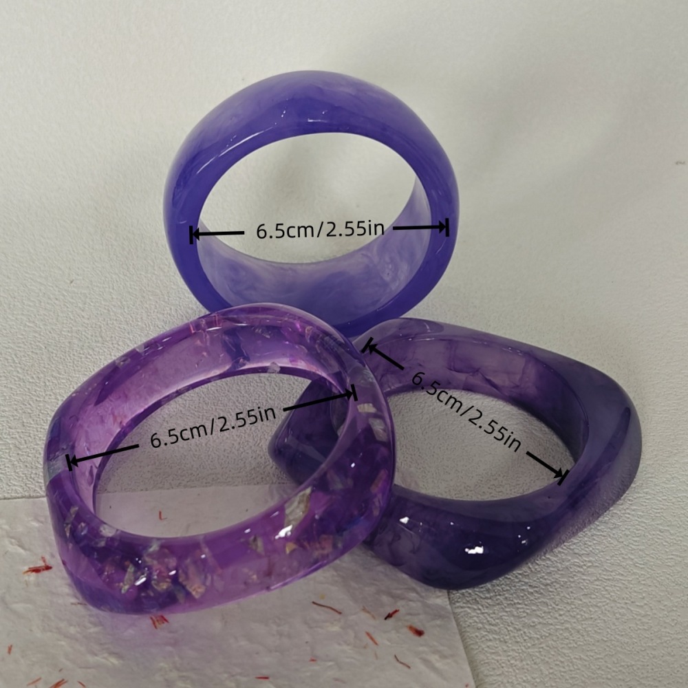 Bracelets Pour Femmes En Résine Transparente À Dégradé De Couleurs h5Image3