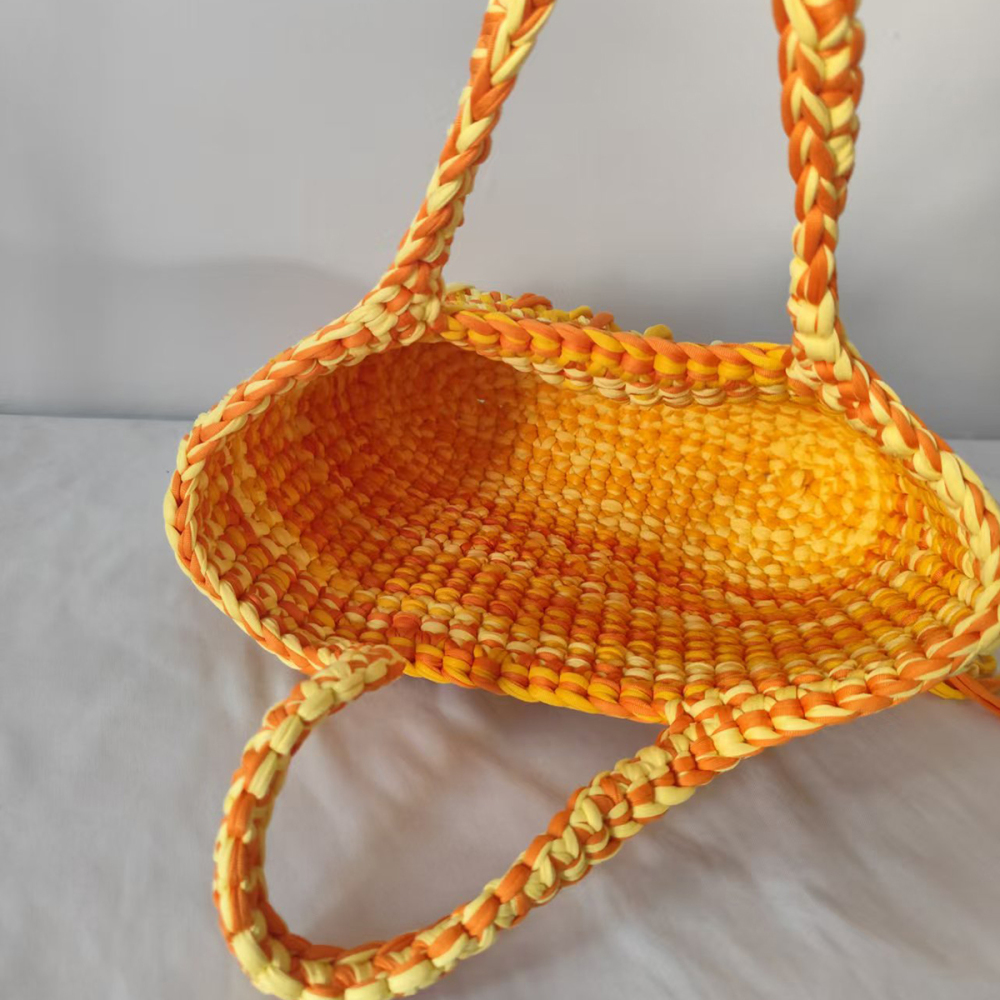 Sac Fourre-Tout Tissé Multicolore Style Vacances Pour Femme Image3