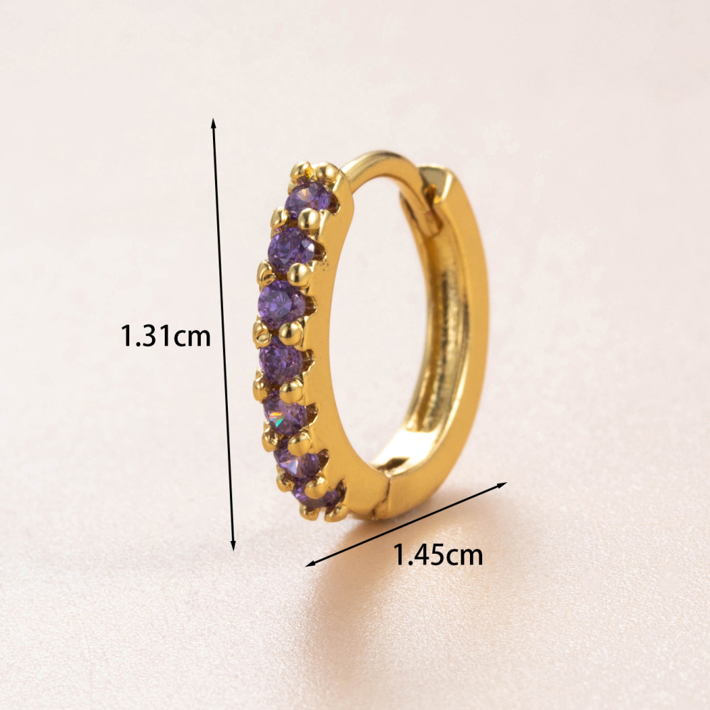 Boucles D'Oreilles Piercing Femme Simple Series Classic Animal En Cuivre Sans Placage, Ornées De Zircon. 