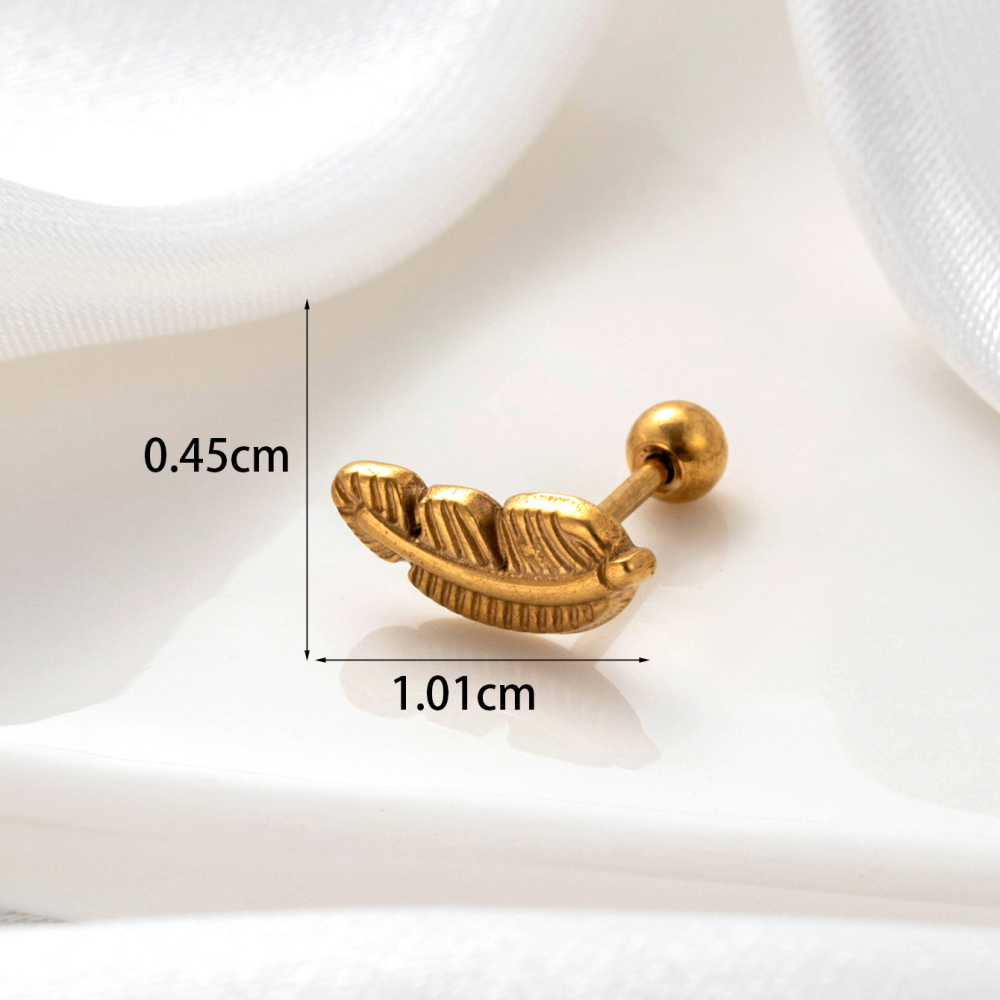 Boucles D'Oreilles Piercing Pour Femme, Modèle Simple Series Simple Flower, En Acier Titane Sans Placage.