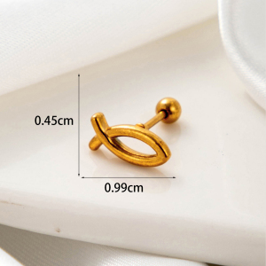 Boucles D'Oreilles Piercing Femme, Collection Simple Series Classic Geometric, En Cuivre Sans Placage, Avec Zircon. h5