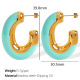 Boucles d'oreilles en or dégoulinant d'huile bleu clair EH720 Image3