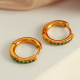 Boucles d'oreilles en or diamant vert EH600 Image3