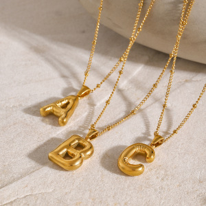 Collier Pendentif Décontracté En Acier Inoxydable Étanche Couleur Or (1 Pièce) h5 