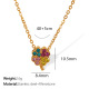 Collier en or et diamants colorés XL217 Image3