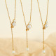 Boucles d'oreilles or perle blanche XL214 Image2