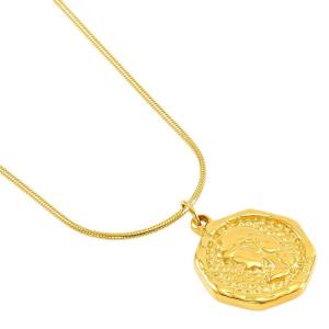 Collier Avec Pendentif Croix Classique En Acier Inoxydable Plaqué Or Pour Femme, Série Simple, 1 Pièce h5