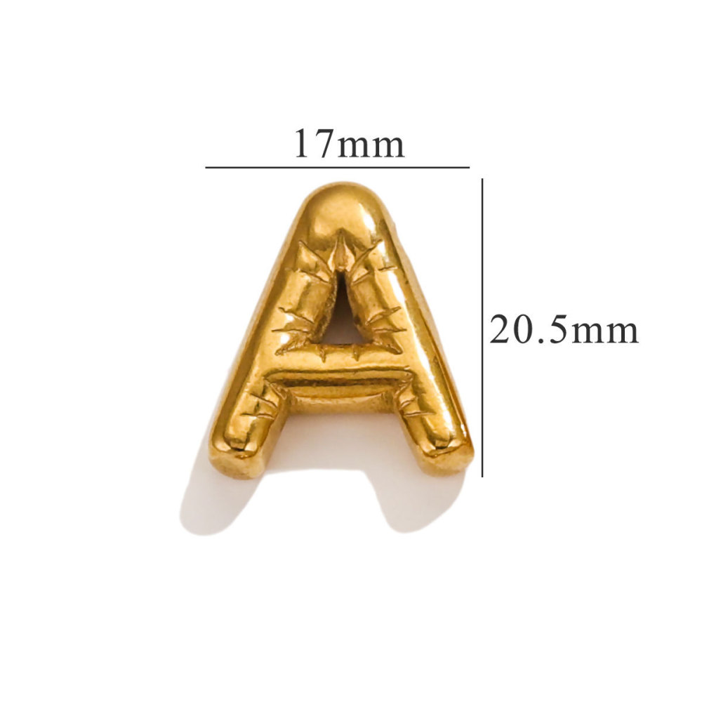1 Paire De Pendentifs Pour Femme En Plaqué Or  Avec Lettres Simples De La Série Simple Image2