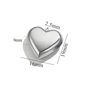 1 Paire De Pendentifs Simples En Forme De Cœur, En Acier Inoxydable Étanche, Pour Femmes h5 