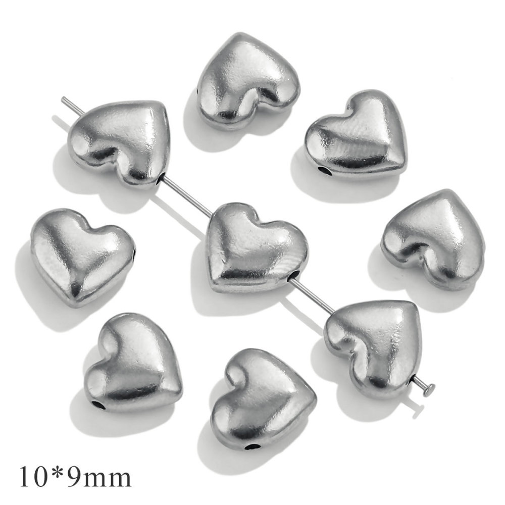 1 Paire De Pendentifs Pour Femme En Acier Inoxydable Plaqué Or , Série Simple, En Forme De Cœur
