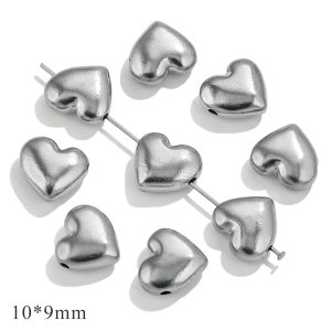 1 Paire De Pendentifs Pour Femme En Acier Inoxydable Plaqué Or , Série Simple, En Forme De Cœur h5