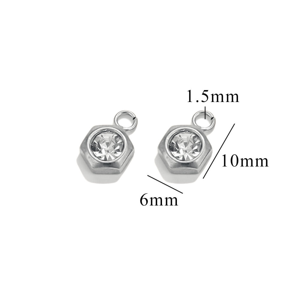 1 Paire De Pendentifs Pour Femme En Forme De Cœur Simple, Plaqués Or , En Zircone 