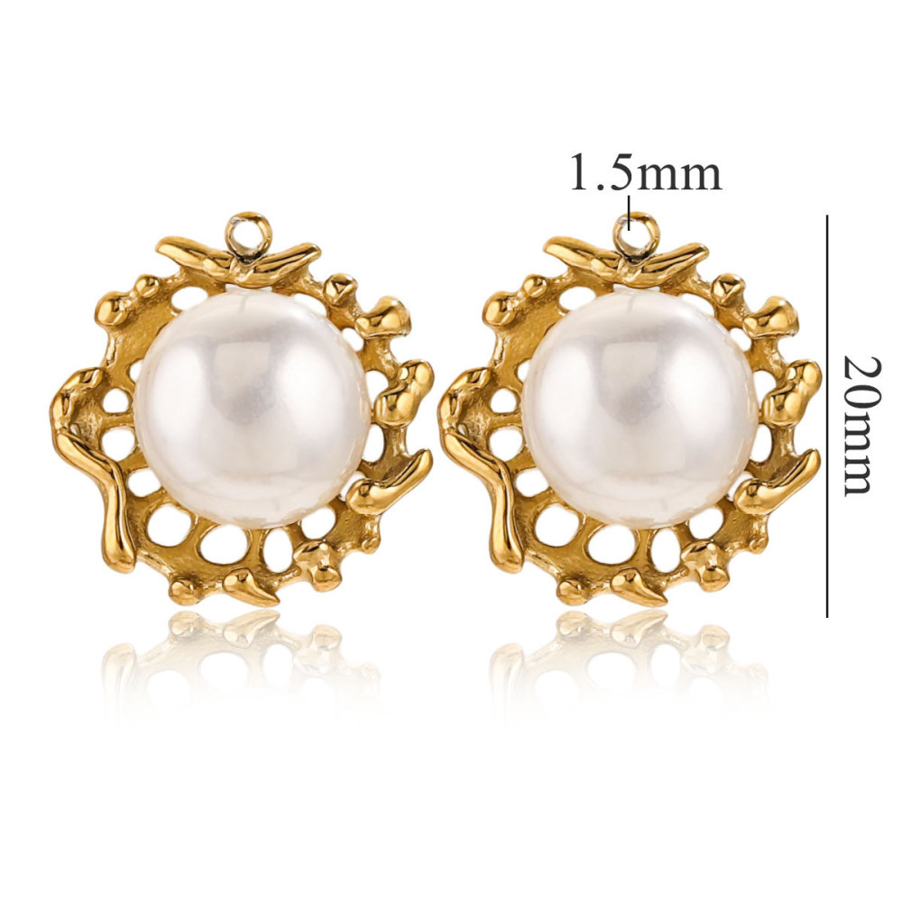 1 Paire De Pendentifs Géométriques Rétro Pour Femme, Série Classique, Plaqués Or  