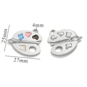 1 Paire De Pendentifs Pour Femme En Forme De Cœur, Série Simple, Plaqués Or  h5 