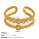 JZ68 Meiwei 7 # bague réglable en or perle blanche Image6
