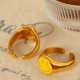 Bague en or jaune goutte d'huile JZ73 Image3