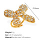 Bague en or réglable avec diamant blanc 7# JZ90 Image5