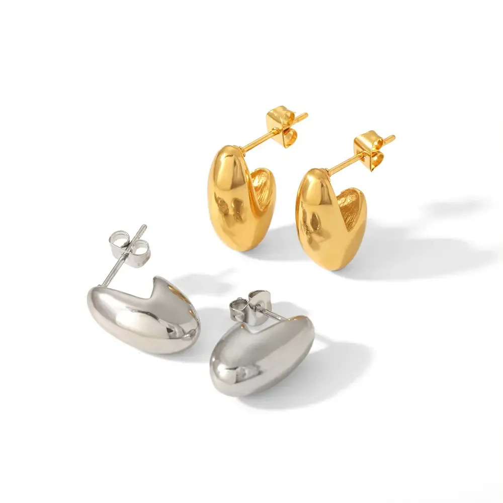 1 Paire De Boucles D'Oreilles Géométriques Irrégulières En Acier Inoxydable Plaqué Or  Créatives Et À La Mode Pour Femmes À Porter Au Quotidien 