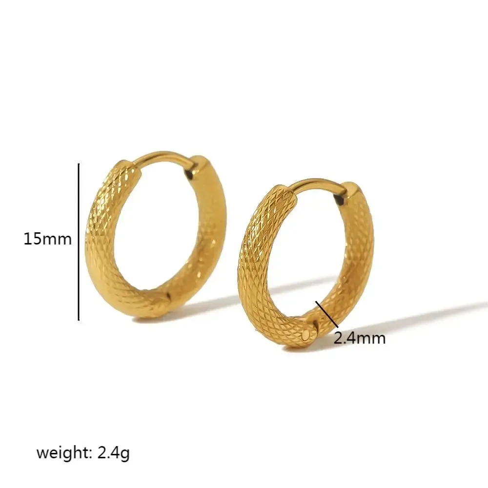 1 Paire De Boucles D'Oreilles Simples Et À La Mode En Acier Inoxydable Plaqué Or  À Motif De Diamant Géométrique Pour Bijoux Pour Femmes À Porter Au Quotidien Image2