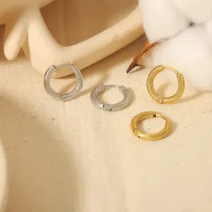 1 Paire De Boucles D'Oreilles Simples Et À La Mode En Acier Inoxydable Plaqué Or  À Motif De Diamant Géométrique Pour Bijoux Pour Femmes À Porter Au Quotidien h5 