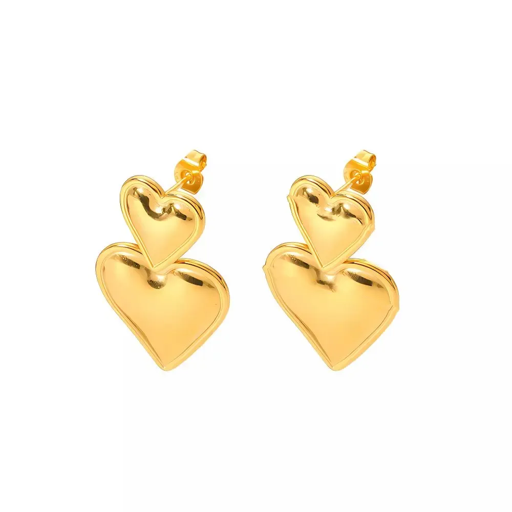 1 Paire De Boucles D'Oreilles Pendantes En Forme De Goutte D'Huile Colorée En Acier Inoxydable Plaqué Or , Élégantes Et À La Mode, Pour Bijoux Pour Femmes À Porter Au Quotidien