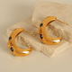 Boucles d'oreilles or pierre noire EH770 Image2