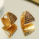 Boucles d'oreilles en or et diamants noirs EH703 Image3