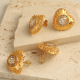 Boucles d'oreilles en or pierre blanche EH790 