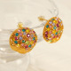 Boucles d'oreilles en or et diamants colorés EH786 Image3