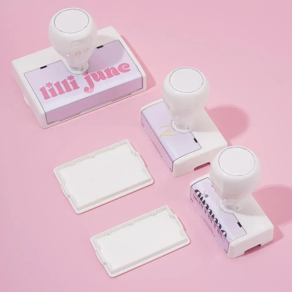 1 Tampon En Plastique À Logo À Personnaliser (3 Flacons D'Encre Inclus) h5Image4
