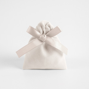 Pochette À Bijoux En Flanelle Unie Avec Nœud Papillon Et Cordon De Serrage (1 Pièce) h5