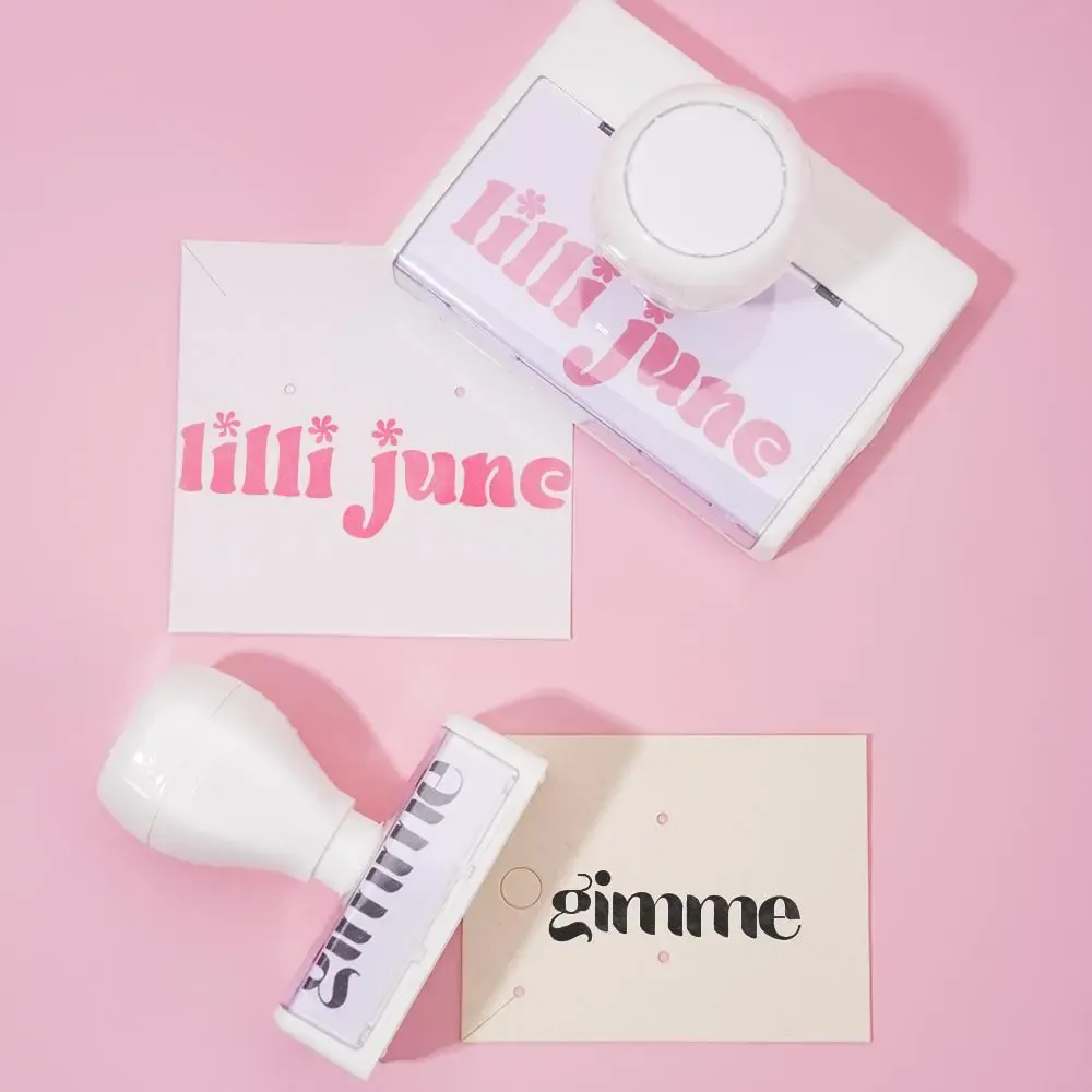 1 Tampon En Plastique À Logo À Personnaliser (3 Flacons D'Encre Inclus) h5Image2