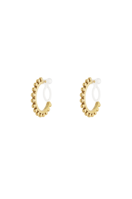 Boucles d'oreilles à clip en forme d'anneau audacieux