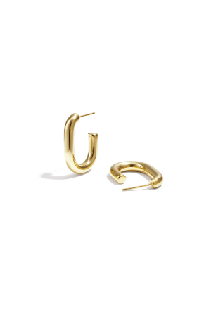 Boucles D'Oreilles Créoles Rectangulaires En Acier Inoxydable, Collection Daily Simple, Bijoux Pour Femmes h5 