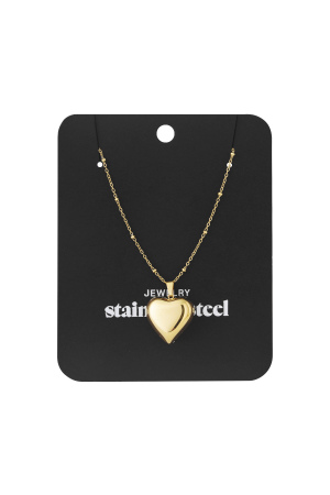 Colliers Pendentifs En Acier Inoxydable En Forme De Cœur, Décontractés Et Quotidiens h5 Image3