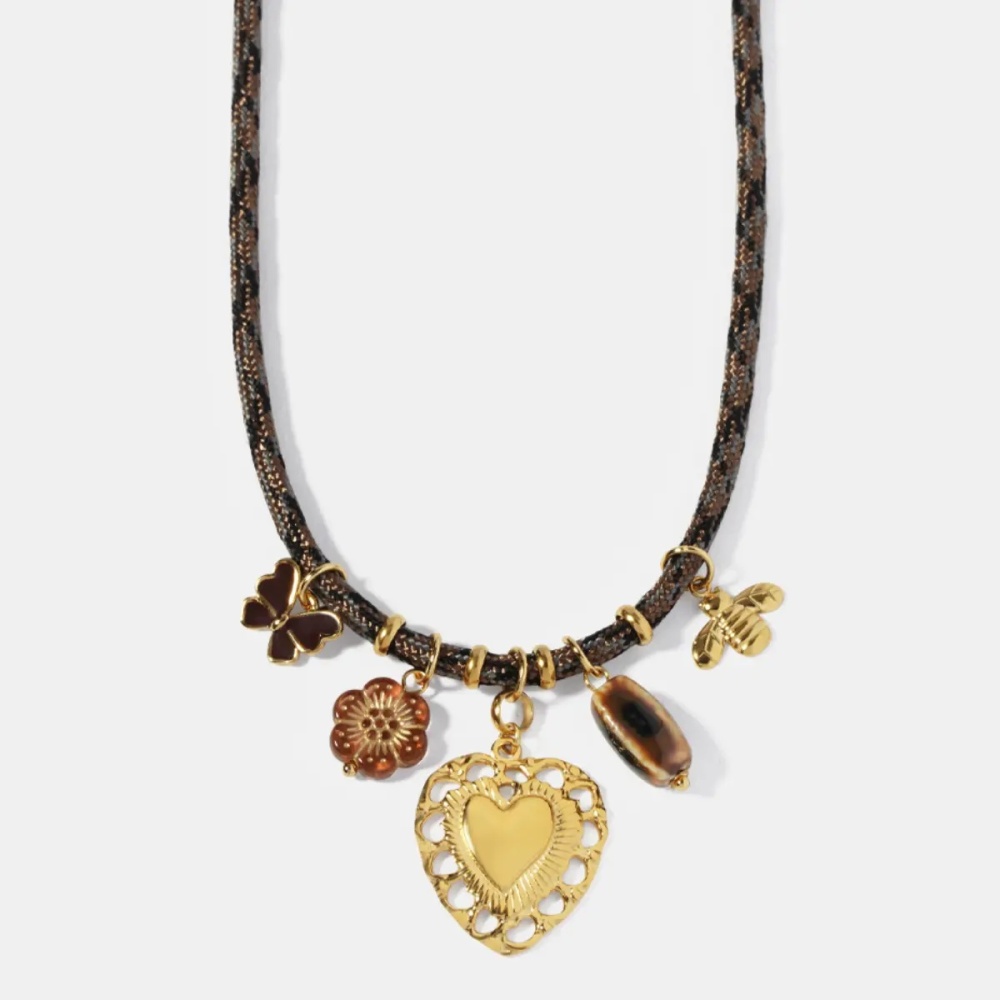 Collier Pendentif Cœur En Acier Inoxydable Étanche Image2