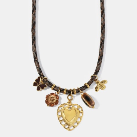 Collier pendentif cœur en acier inoxydable étanche 2