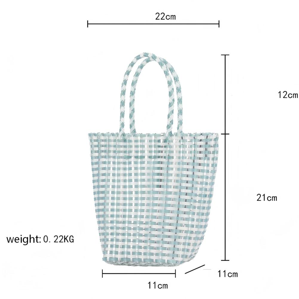 Sacs De Plage Colorés En Pvc Tissé Pour Femmes h5Image5