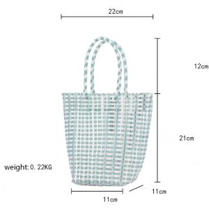 Sacs De Plage Colorés En Pvc Tissé Pour Femmes h5 Image5