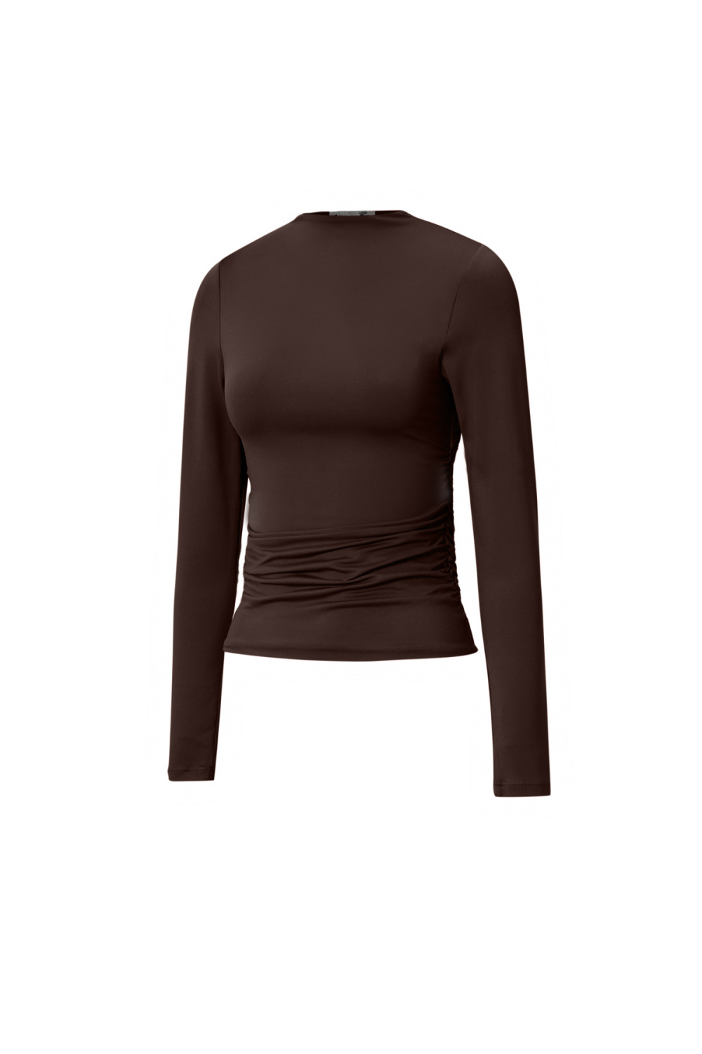 Pull En Nylon Tricoté Femme Manches Longues Basique Couleur Unie Image2
