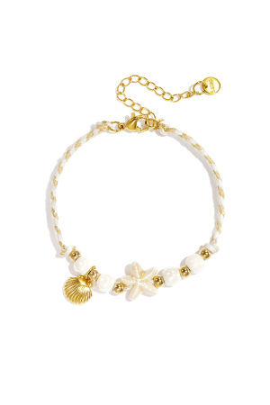 Bracelet Orné De Perles À Motif De Corde, D'Étoiles De Mer Et De Coquillages h5 